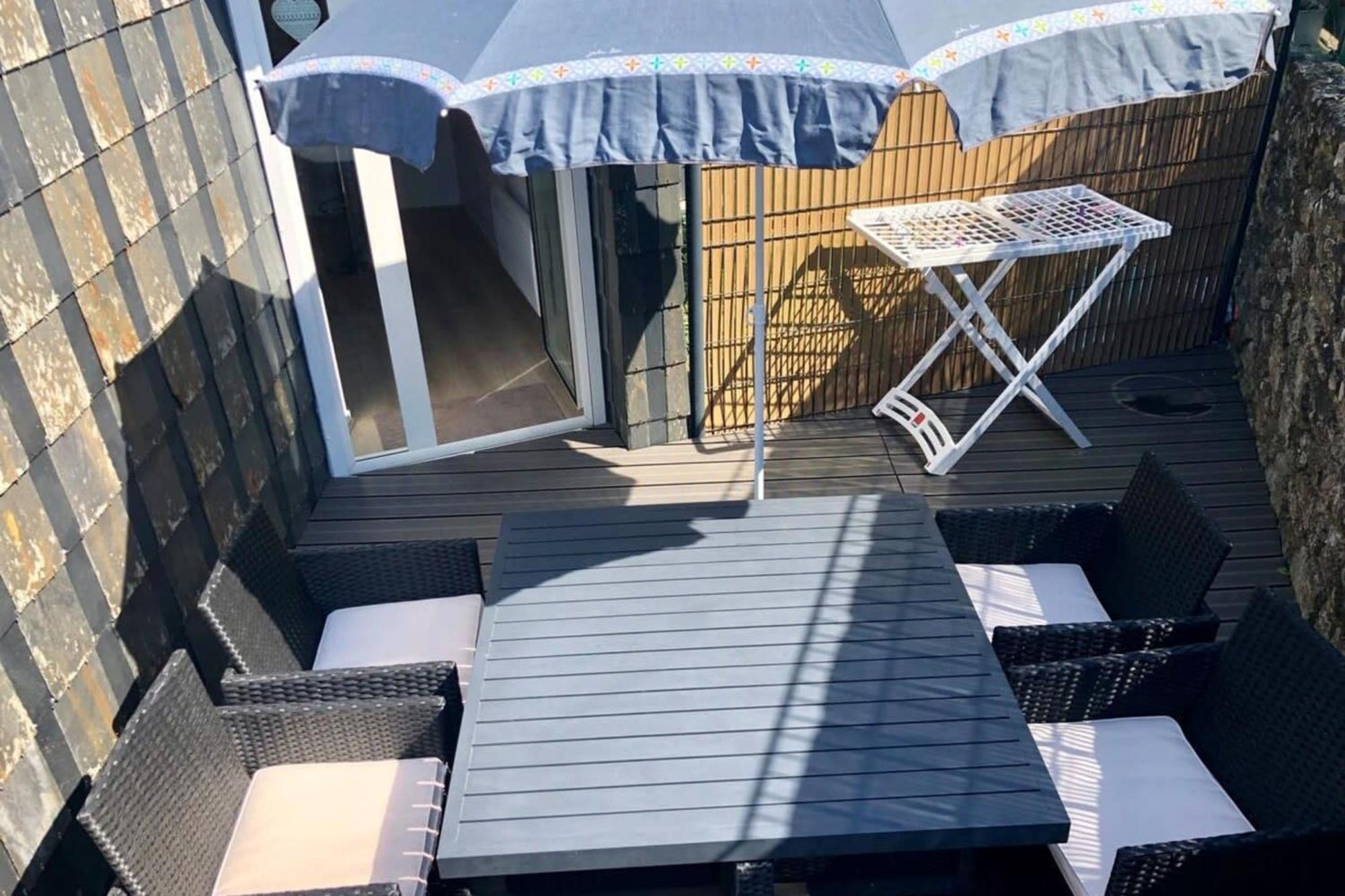 Jolie Maisonnette Cosy Bord De Mer Terrasse Guidel Exterior photo